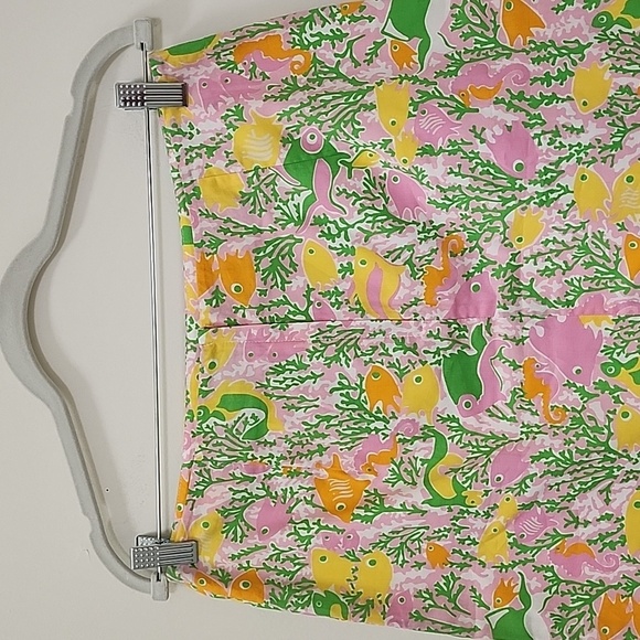 Lilly Pulitzer Womens  Coastal Corral  Fish and sea Horse Print  Skirt Size 6 - Picture 7 of 16